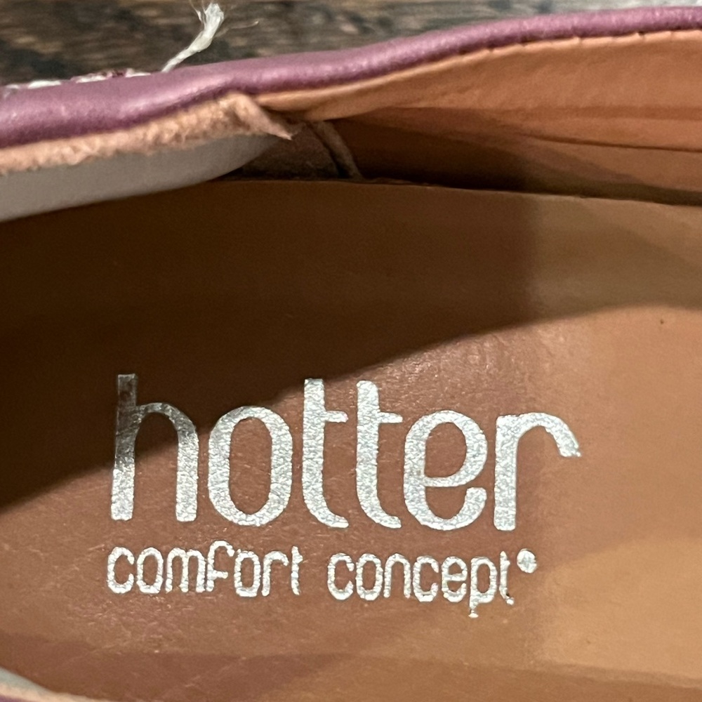 Hotter Comfort Concept Mauve Leather Shoes - Picture 2 of 6